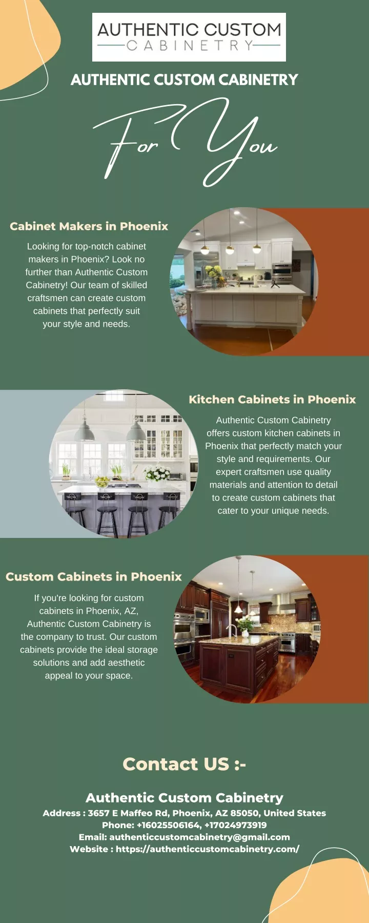 authentic custom cabinetry