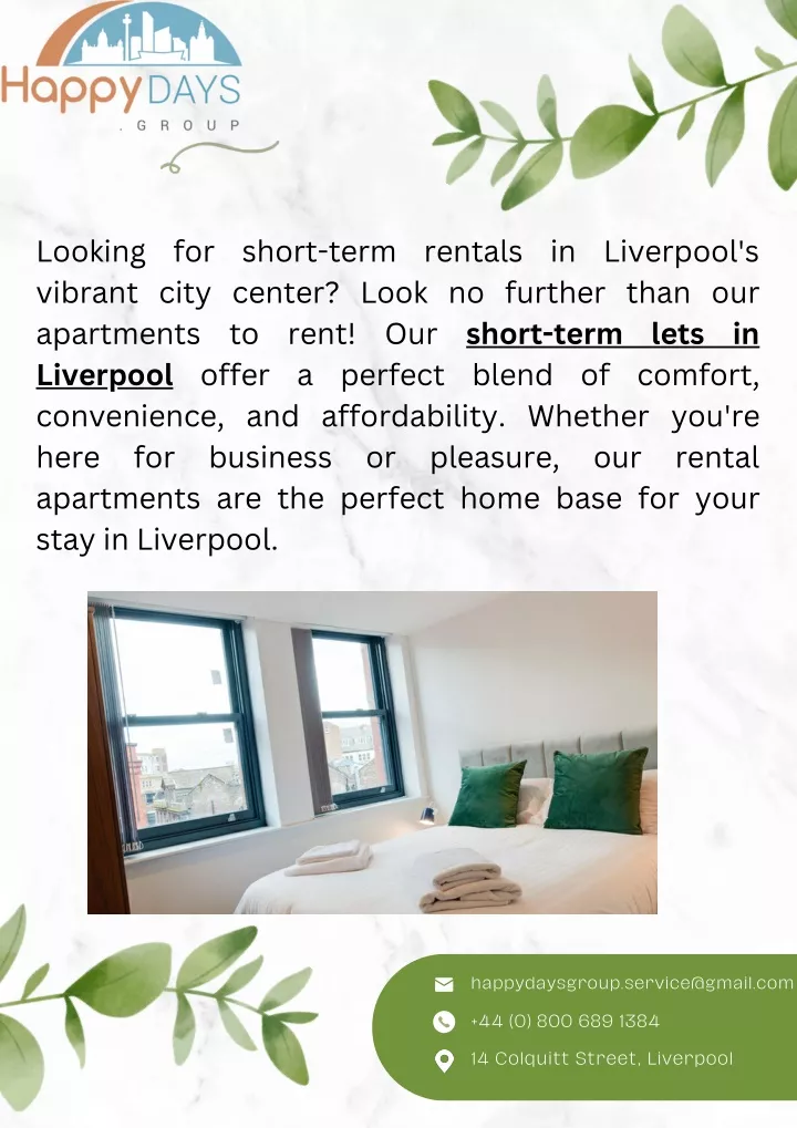 looking for short term rentals in liverpool