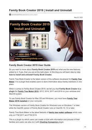 genealogisthelp.com-Family Book Creator 2019  Install and Uninstall