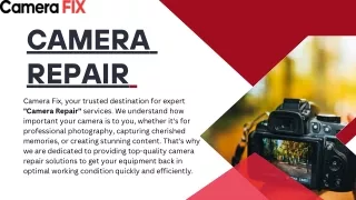 Your Expert Solution for Professional Camera Repair