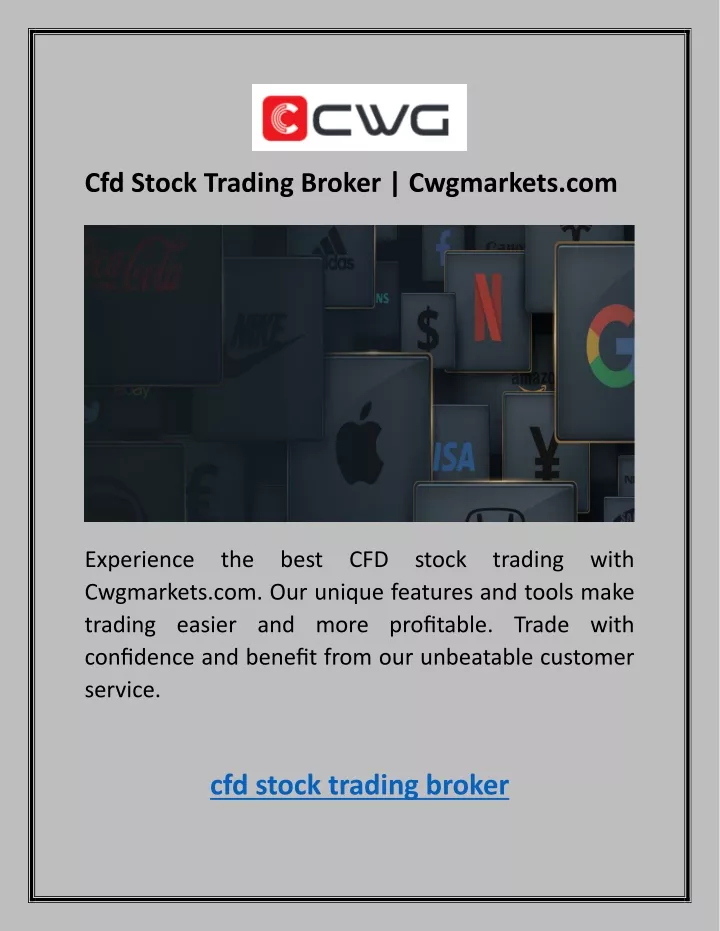 cfd stock trading broker cwgmarkets com