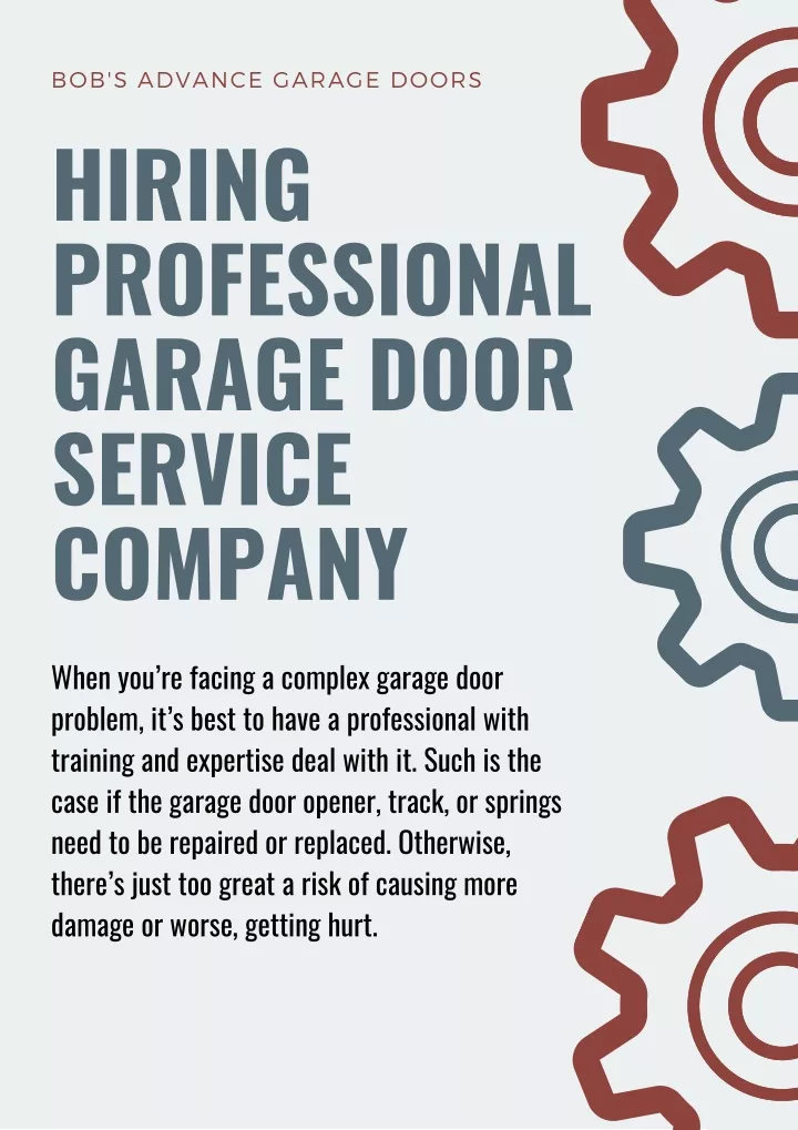 bob s advance garage doors hiring professional
