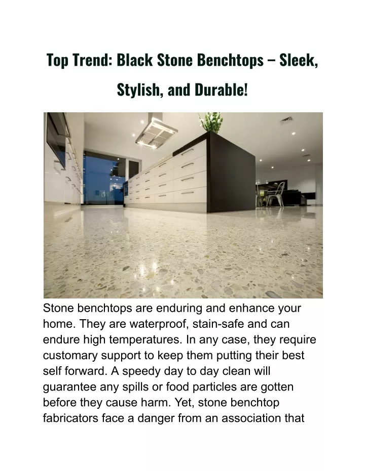 top trend black stone benchtops sleek stylish