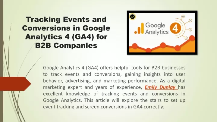 tracking events and conversions in google analytics 4 ga4 for b2b companies