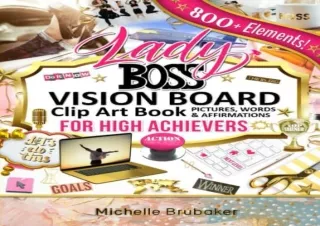 DOWNLOAD️ BOOK (PDF) Lady Boss Vision Board Clip Art Book for High Achievers Pictures Word