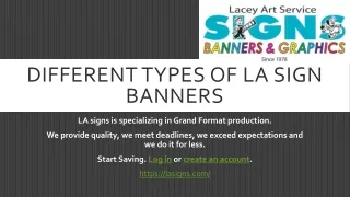 Different Types Of La Sign Banners