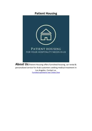 patient housing