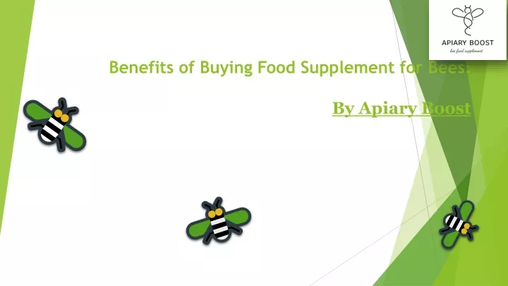 benefits of buying food supplement for bees by apiary boost