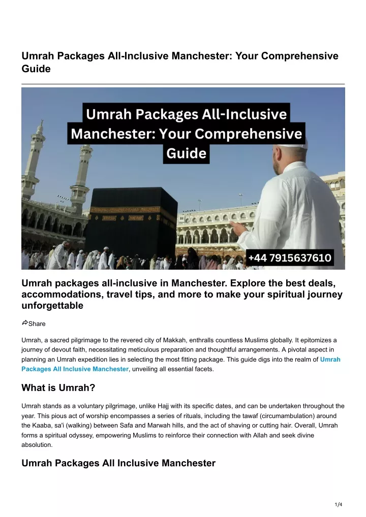 umrah packages all inclusive manchester your