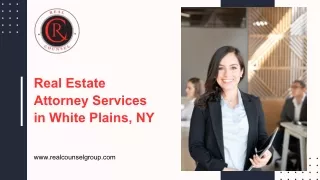 Real Estate Attorney Services in White Plains, NY