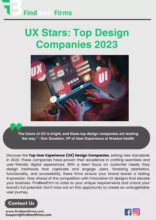 UX Stars: Top Design Companies 2023