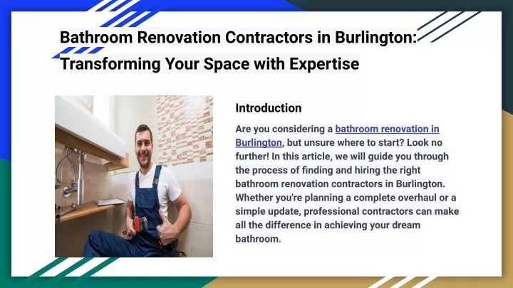bathroom renovation contractors in burlington