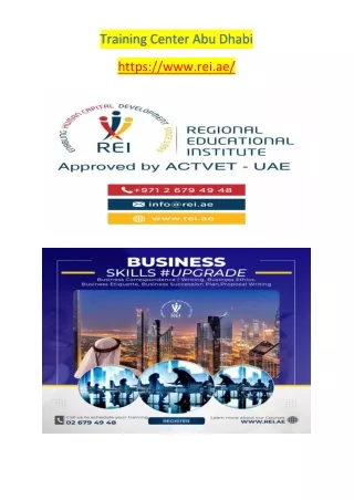 training center abu dhabi https www rei ae