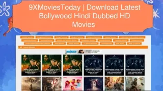 9XMoviesToday | Download Latest Bollywood Hindi Dubbed HD Movies