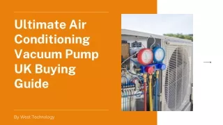 Ultimate Air Conditioning Vacuum Pump UK Buying Guide