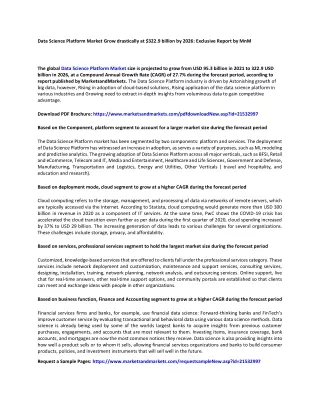 data science platform market grow drastically