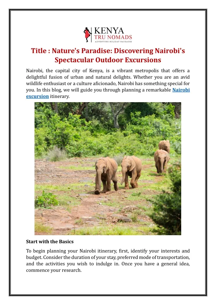 title nature s paradise discovering nairobi