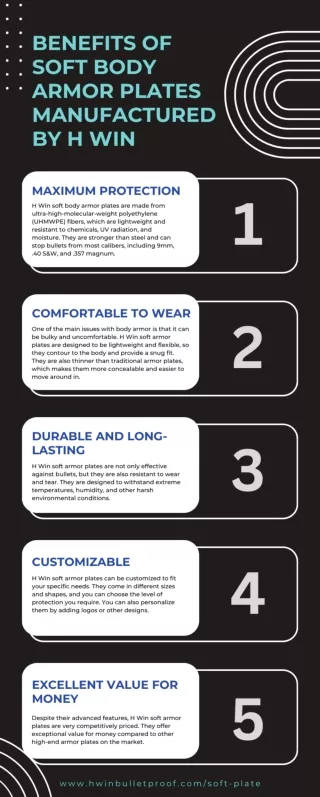 Benefits of Soft Body Armor Plates Manufactured by H Win [Infographic]