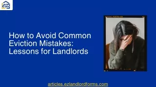 Landlords' Guide: Sidestep Eviction Mistakes with Expert Lessons!