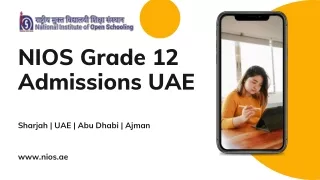 NIOS Grade 12 Admissions UAE