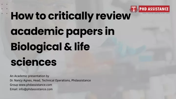 how to critically review academic papers