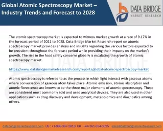 global atomic spectroscopy market industry trends