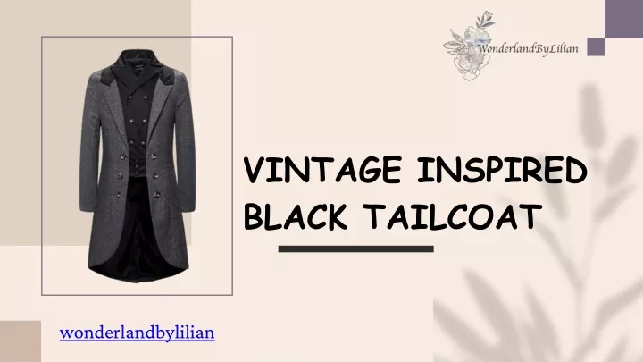 vintage inspired black tailcoat