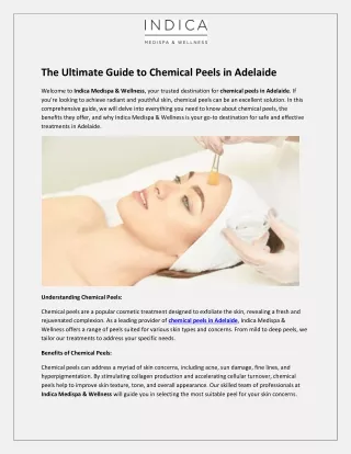 The Ultimate Guide to Chemical Peels in Adelaide