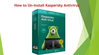 how to un install kaspersky antivirus