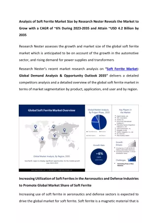 analysis of soft ferrite market size by research