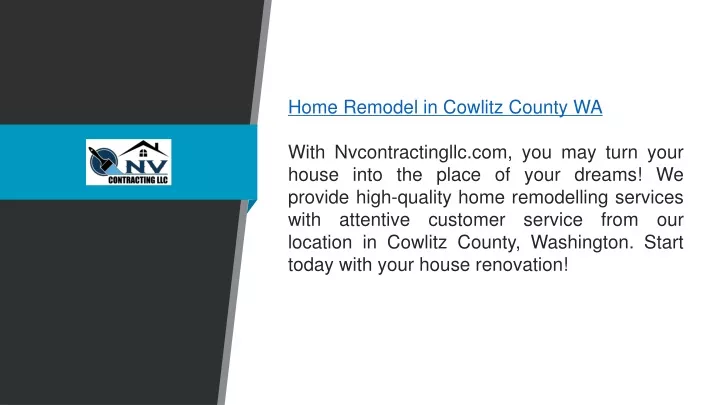 home remodel in cowlitz county wa with