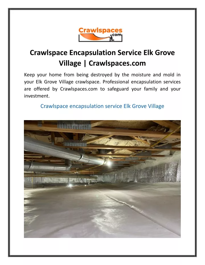 crawlspace encapsulation service elk grove