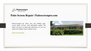 Patio Screen Repair  Patioscreenpro