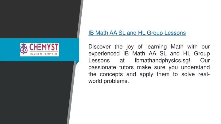 ib math aa sl and hl group lessons discover