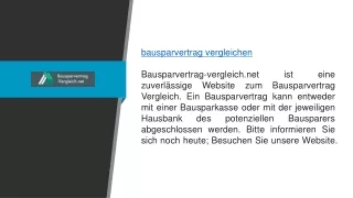 Bausparvertrag vergleichen  Bausparvertrag-vergleich.net