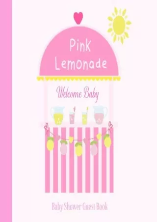 PDF_ Baby Shower Guest Book Pink Lemonade Welcome Baby: Girl Spring / Summer Theme Decorations | Sign in Guestbook with