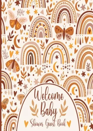 [PDF READ ONLINE] Baby Shower Guest Book Boho Rainbow: Welcome Baby Shower Guestbook & Journal with Wishes For Baby, Adv