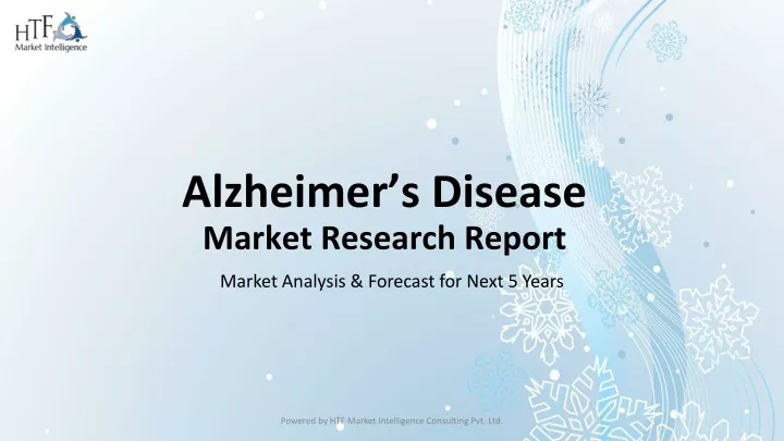 alzheimer s disease market research report