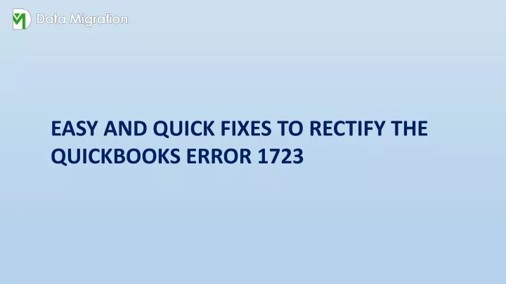 easy and quick fixes to rectify the quickbooks
