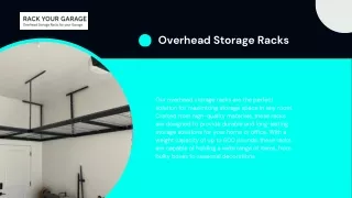 overhead storage racks