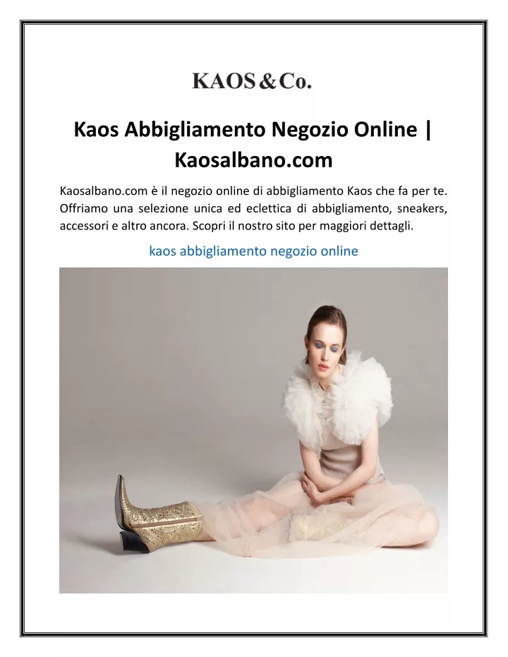 kaos abbigliamento negozio online kaosalbano com