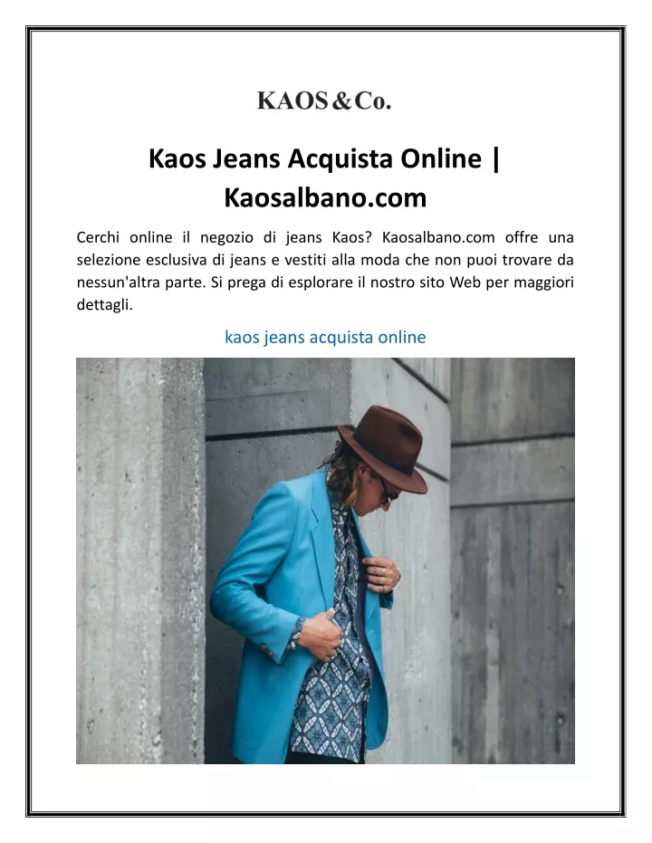 kaos jeans acquista online kaosalbano com