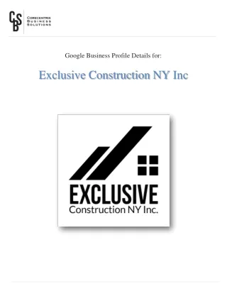 Exclusive Construction NY Inc 3