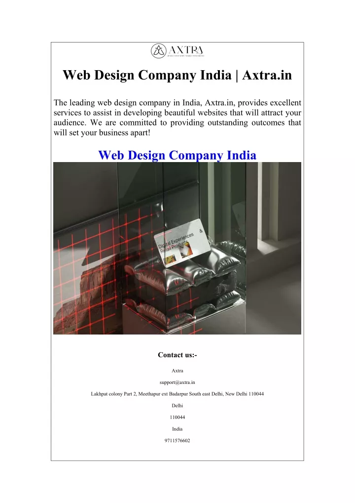 web design company india axtra in