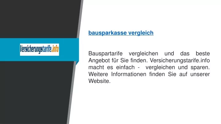 bausparkasse vergleich bauspartarife vergleichen