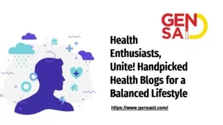Health Enthusiasts, Unite! Handpicked Health Blogs for a Balanced Lifestyle