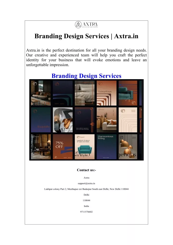 branding design services axtra in