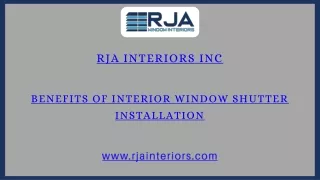 Benefits of Interior Window Shutter Installation