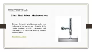 Urinal Flush Valves  Macfaucets.com