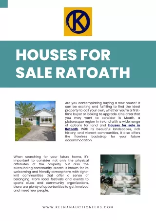 Finding Houses for Sale Ratoath - Keenan Auctioneers